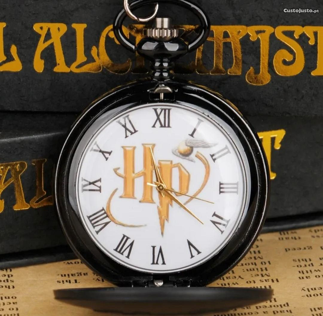 Mini Relógio de Bolso Black Harry Potter - Envio Grátis 48 Horas
