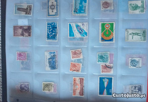 Coleção de Filatelia cerca de 1.500 selos usados