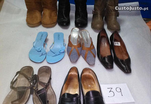 Botas, sapatos e chinelos nº 39