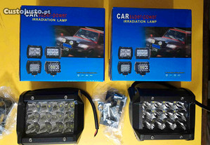 Kit 2x Farol Foco LED Automóvel Jipe Trabalho 9-32V