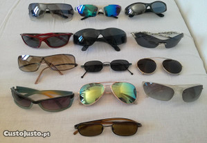 13 pares de óculos de Sol + 1Ray Ban s/