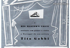 His Master's Voice - Tito Gobbi - desdobrável