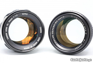 Objetivas 50mm 1.2 e 1.4 (Canon, Nikon, Minolta, Pentax M42 e K)