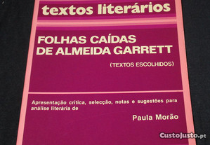 Livro Folhas Caídas de Almeida Garrett Paula Morão