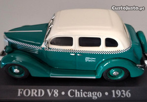 * Miniatura 1:43 Táxi Ford V8 (1936) | Cidade Chicago | 1ª Série