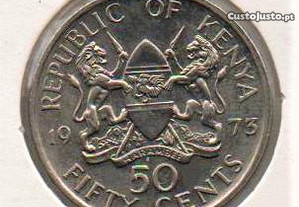 Quénia - 50 Cents 1973 - soberba