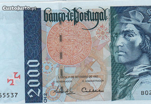 Nota 2000 Escudos Ch.2 11/09/1997 - António Sousa/ Carlos Cruz - bela