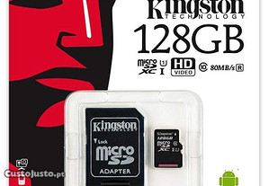 Cartões De Memoria Kingston (16, 32, 128GB) NOVOS
