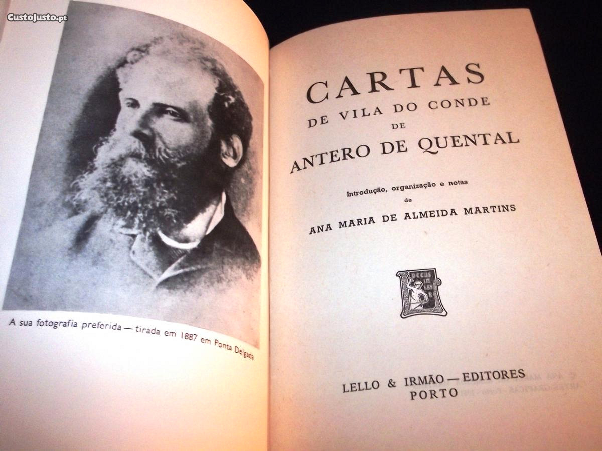 Livro Cartas de Vila do Conde de Antero de Quental  à venda  Livros