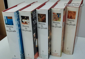 5 Livros Volumes Ed. Luxo História da Vida Privada Círculo de Leitores