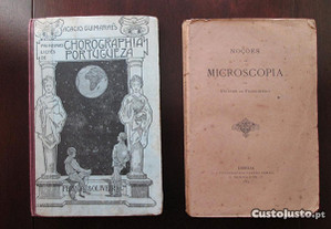2 Livros Estudo Antigos - Chorographia e Microscopia