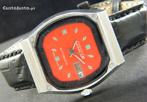 Relógio vintage automático 8200A de corda Citizen 21 jewels