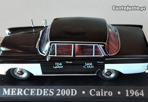 * Miniatura 1:43 Táxi Mercedes-Benz 200D (1964) | Cidade Cairo | 1ª Série