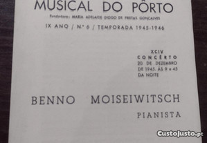 Benno Moiseiwitsch Pianista 1945 Programa