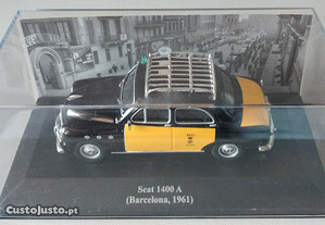 * Miniatura 1:43 Colecção "Táxis do Mundo" Seat 1400 (1961) Barcelona 2ª Série