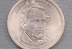 Moeda USA - Dollar 15 Presidente James Buchanan