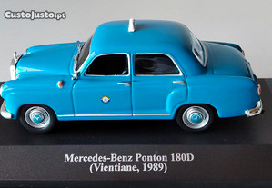 Miniatura 1:43 Colecção "Táxis do Mundo" Mercedes-Benz Ponton 180D (1989) Vientiane 2ª Série *
