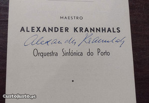 Alexander Ktannhals no Teatro São João Porto 1957 Programa