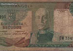 Angola - Nota 50 Escudos 24/11/1972 - mbc 