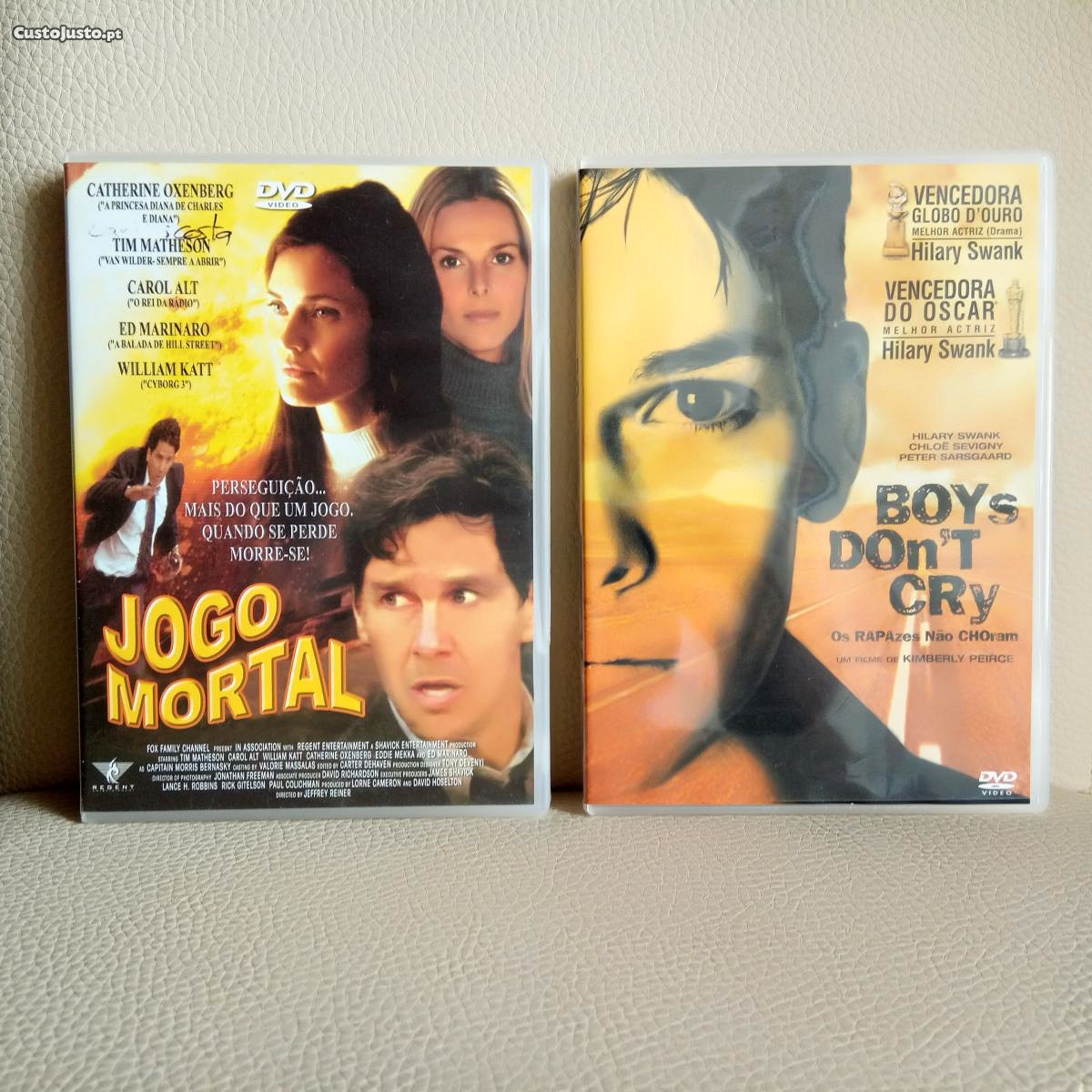 2 DVD's ' Boys don't cry ' e ' Jogo Mortal '