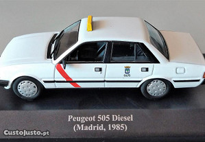 * Miniatura 1:43 Colecção "Táxis do Mundo" Peugeot 505 Diesel (1985) Madrid 2ª Série