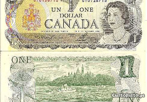Canadá - Nota de 1 Dollar 1973 - nova