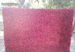 tapete carpete vermelho grande c/pelo de seda achegan