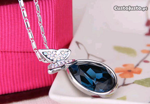 Colar Pendente Butterfly water drop