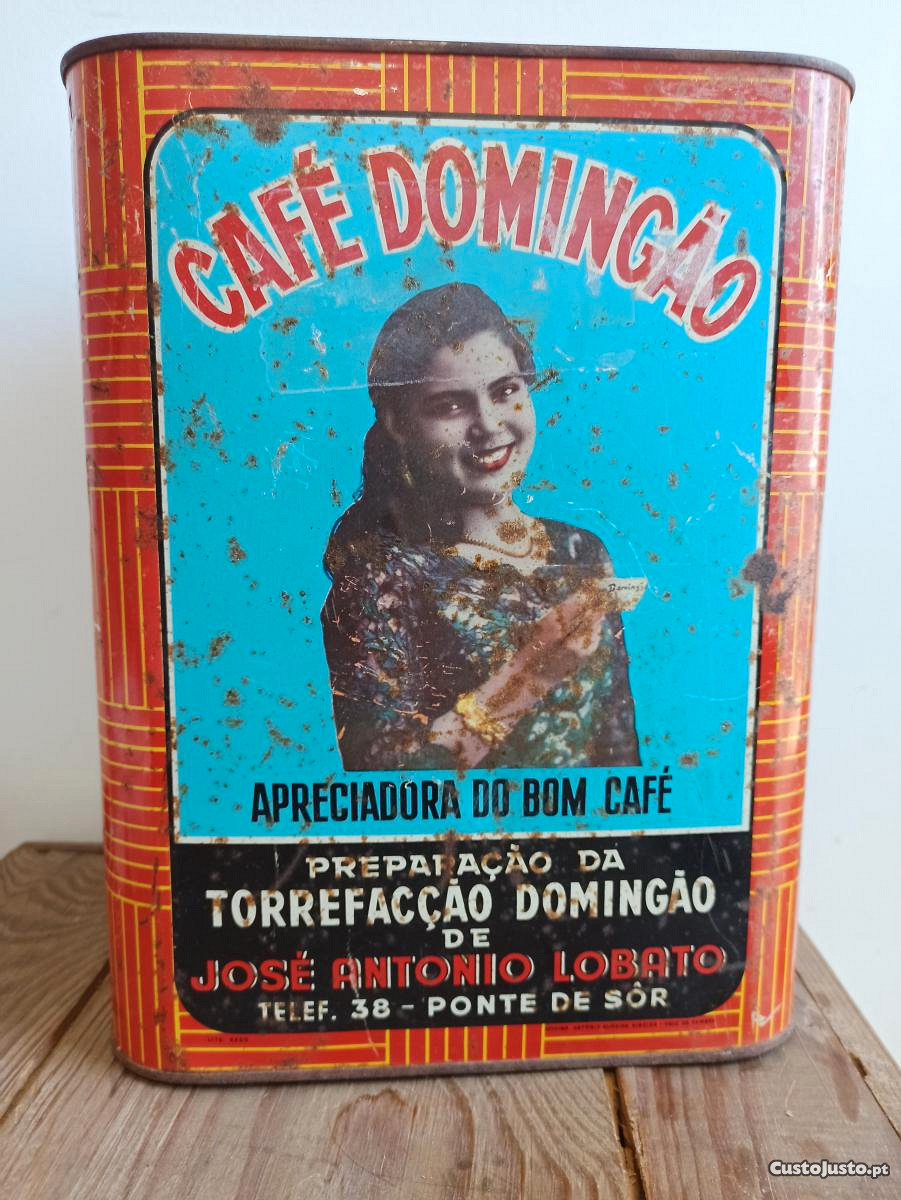 Rara e Antiga Lata de Café Domingão - Ponte de Sôr
