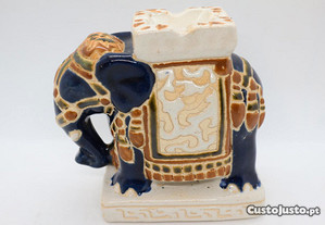 Elefante Porcelana Chinesa vidrada Azul antigo 15