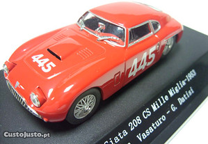 Miniatura Siata 208 CS n.º 445 Mille Miglia 1953