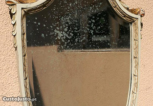 Espelho vintage + 50 anos trabalhado a mão com vidro de epoca