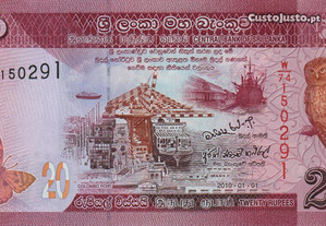 Sri Lanka - Nota de 20 Rupees 2010 - nova