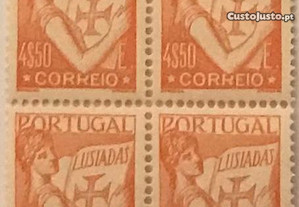 Quadra selos novos Lusíadas 4$50 - 1931