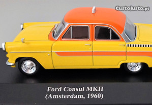 * Miniatura 1:43 Colecção "Táxis do Mundo" Ford Consul MKII (1960) Amesterdão 2ª Série