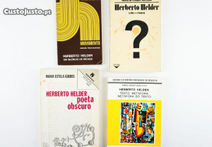 Livros antigos sobre o poeta Herberto Helder