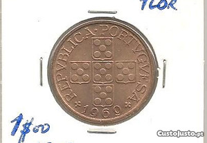 Espadim - Moeda de 1$00 de 1969 - Flor