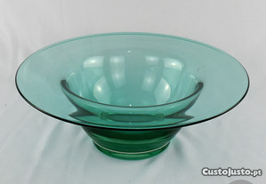 Taça / Centro de mesa em vidro verde soprado