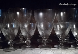 Serviço completo de copos cristal centenário