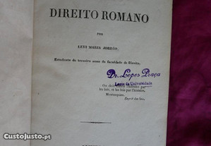 Ensaios sobre a História do Direito Romano por Levi Maria Jordão. 1850
