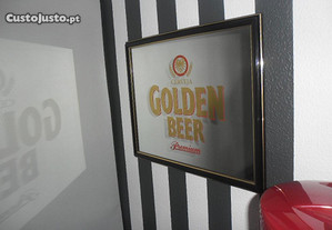 Quadro/Espelho Publicitário Cerveja Golden Beer