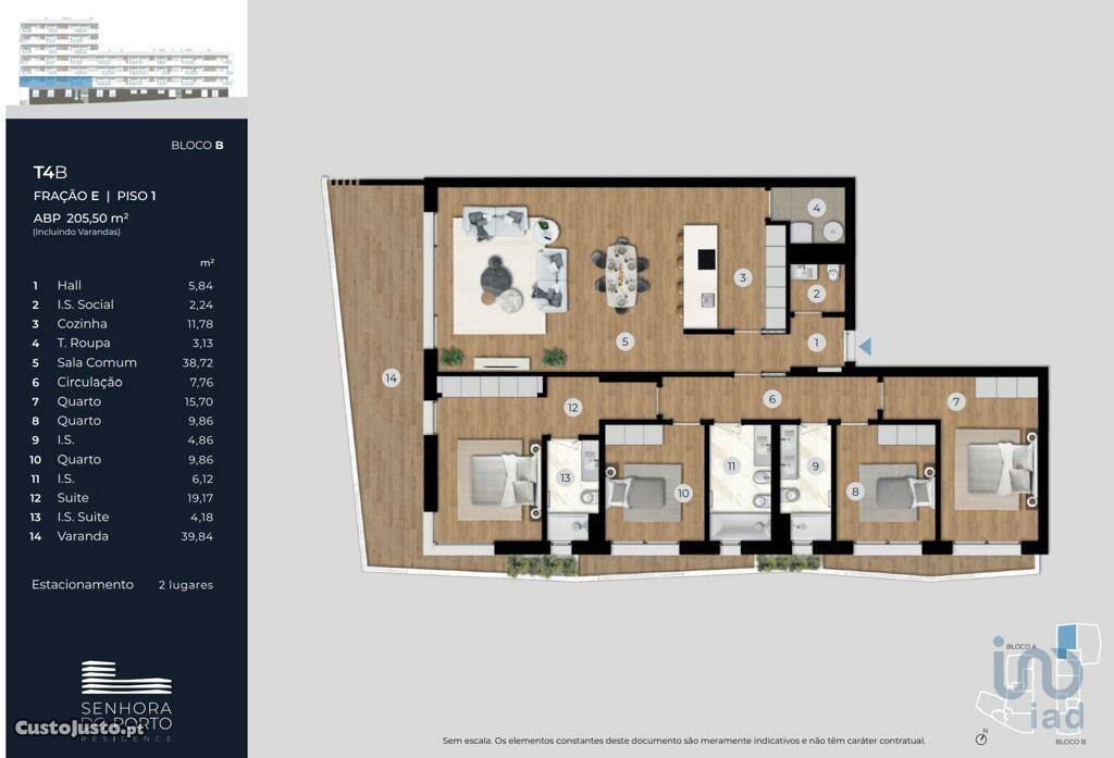 Apartamento T4 em Porto de 205,00 m²