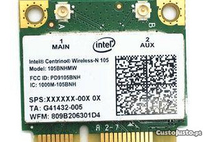 Placa de Rede - Intel Centrino N-105 (Ref. 105BNHMW)