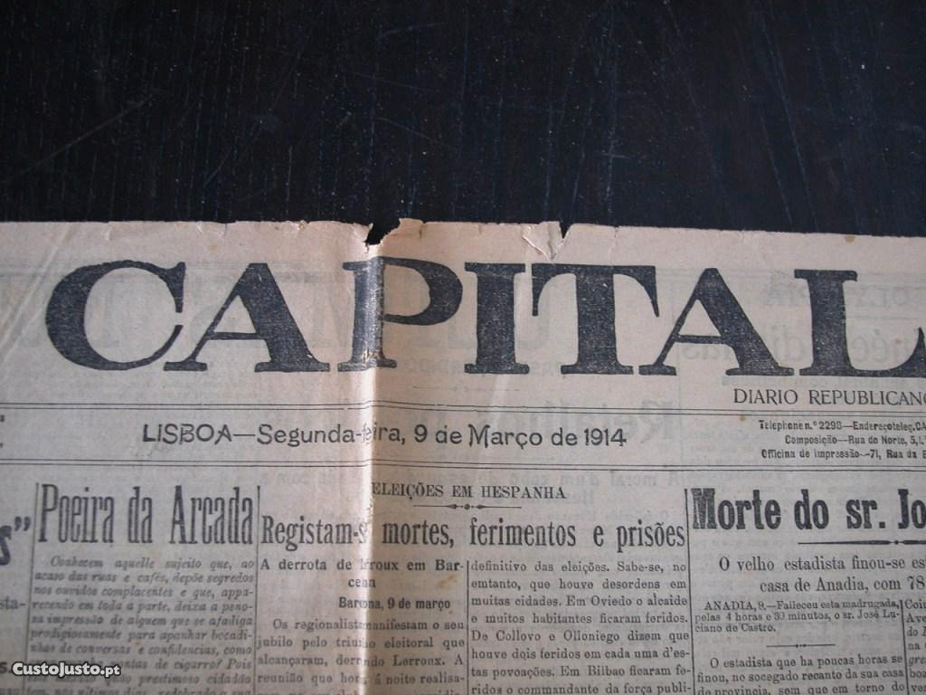 Jornal a Capital Lisboa, 2ª feira 19 de Março 1914