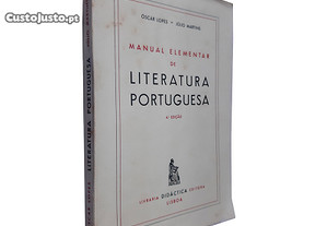Manual Elementar de Literatura Portuguesa - Óscar Lopes