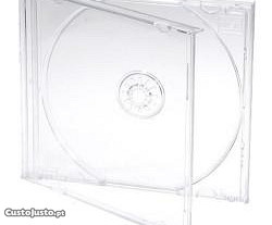 Caixa Capa Fina (Slim Case) Transparente p/ CD/DVD (14cm x 12,5cm) (25 Uni)