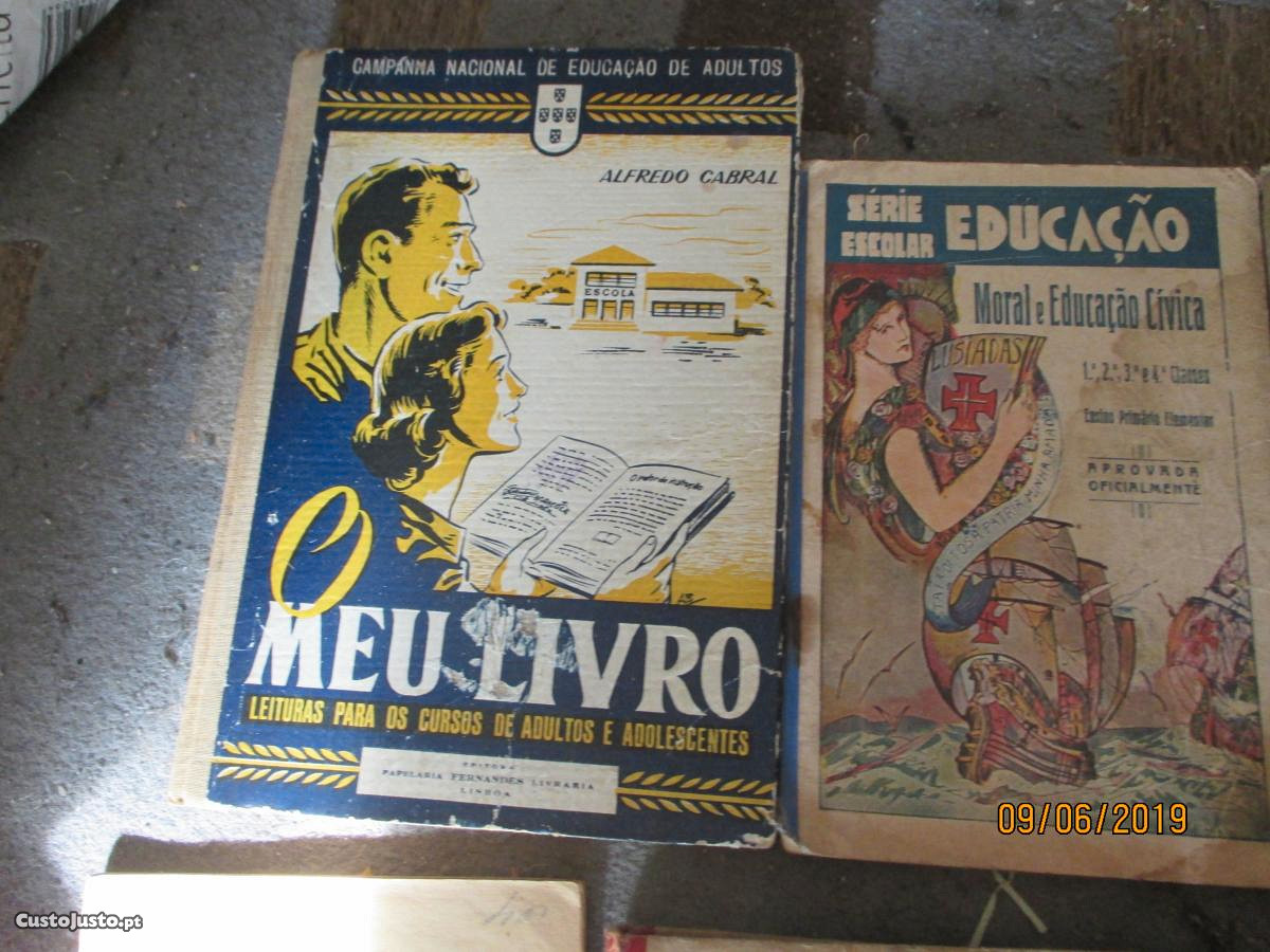 7 livros escolares antigos anos 30, 40 e 50 - à venda ...