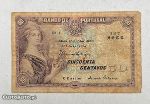 Nota 50 Centavos Rara 1920