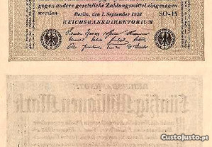 Alemanha - Nota de 50 milhões Mark 1923 - nova