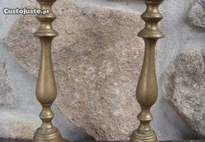 Par de Tocheiros / candeeiros antigos bronze 24cm